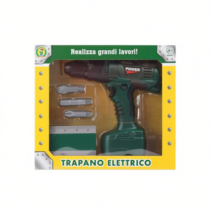 Taladro eléctrico de juguete con brocas y regla para niños mayores de 3 años, funciona con pilas de 1.2V AA incluidas - Product Image 3