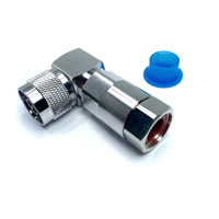 Connecteur à angle droit 4.3-10 type N type 7/16 Din mâle femelle pour connecteur de câble d'alimentation 1/2 superflex 1/2