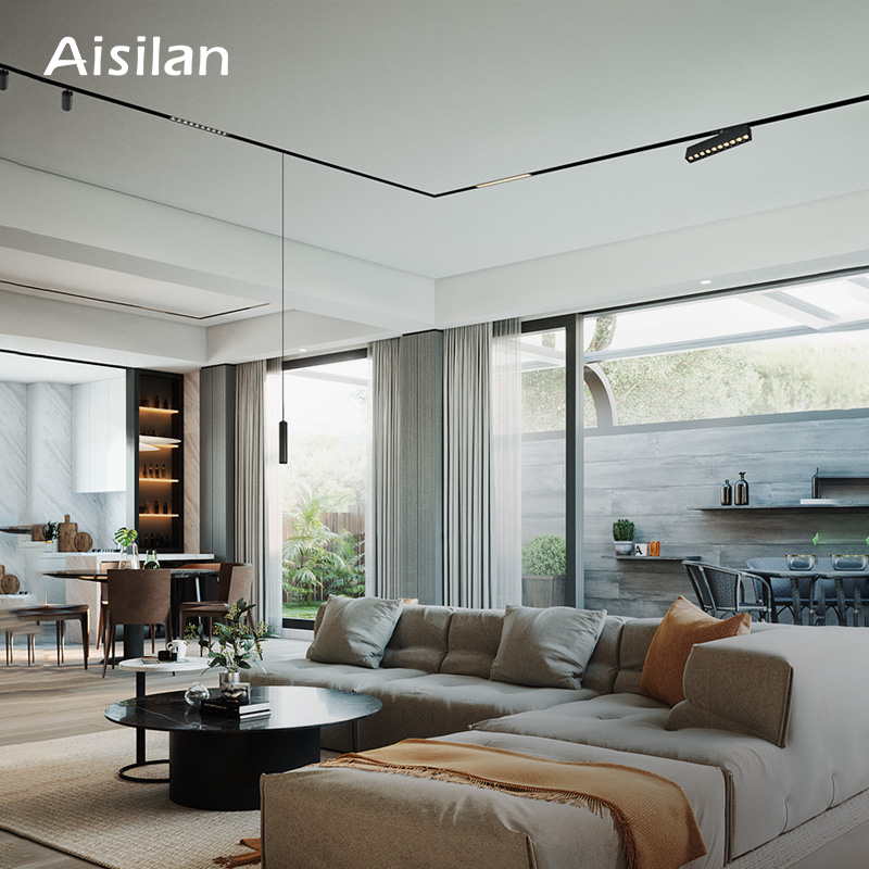 Aisilan, высокое качество, Wi-Fi, приложение, управление, умная система, диммируемая, плоский магнитный Магнитный трек, светодио дный светильник
