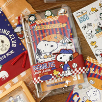 Cuaderno de Hojas Sueltas A5 de Snoopy, Lindo Cuaderno con Anillas de Dibujos Animados, Bloc de Notas Portátil, Agenda con Anillas para Estudiantes, Regalo de Papelería