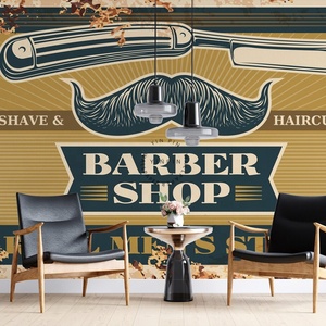 Carta da Parati Murale 3D per Barbiere e <span class=keywords><strong>Salone</strong></span> di Bellezza - Product Image 3