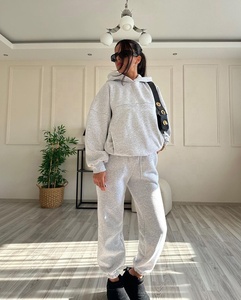 Conjunto Deportivo de Invierno para Mujer, Sudadera con Capucha y Pantalones, Conjunto de Chándal Grueso de 2 Piezas - Product Image 3