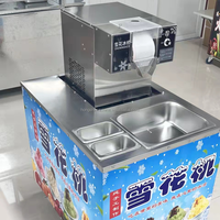 Chariot à glace pilée entièrement automatique 2025, pliable, adapté à diverses machines à glace pilée commerciales