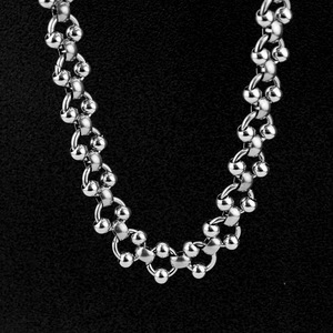New Simple <b>Titanium</b> Steel <b>Chain</b> Collarbone Necklace Silver Plated Fashionable Popular Design Women's Necklaces Wholesale Jewelry - Product Image 5
