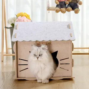 Moderne Accessoires flauschig weich und warm Filzbett Haustier haus Katzen höhle tragbar mit Logo