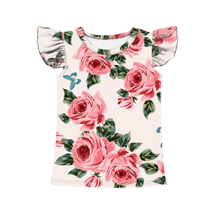 Custom Girl <strong>Flutter</strong> <strong>Sleeve</strong> <strong>Top</strong> Multiple Print Options Kids Sunflower Floral <strong>Flutter</strong> <strong>Sleeve</strong> Shirt Girls <strong>Flutter</strong> <strong>Sleeve</strong> Floral <strong>Top</strong> - Product Image 4