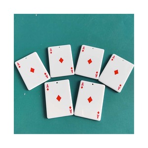 Mini Naipes de Acrílico, Miniatura de Simulación Plana de Resina, Juego de Mesa Pequeño, Póker, Decoración para el Hogar - Product Image 3