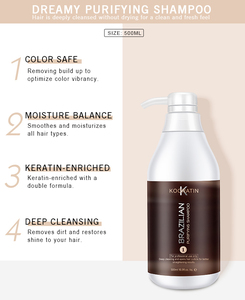 Profesional suave brasileño Blowout Keratina cabello champú crema proteína tratamiento del cabello queratina para alisar el cabello - Product Image 4