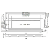 Module d'affichage LCD STN 5,2 pouces 240x64 avec contrôleur T6963C