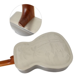 Wholesale Price Aiersi Brand OEM Vintage Brass Resonator Guitar Single Cone Biscuit bridge blues acoustic guitar - Product Image 4