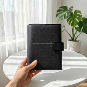 Nouveau produit en stock d'usine, plusieurs couleurs, durable, motif litchi, carnet A6 personnalisé, portefeuille, classeur, planificateur budgétaire - Product Image 5