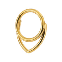 Bague de nez en acier inoxydable 316L unisexe Hisera, design punk, graines de melon, pierre naturelle, arc fermé sans couture, piercing de cartilage, bijoux