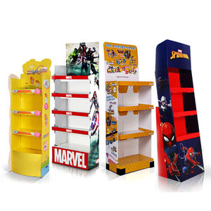 מעמד תצוגה מנייר לקניון, לחנות או לסופרמרקט, עשוי קרטון, לתצוגת חטיפים, ממתקים ומוצרי מזון. - Product Image 1