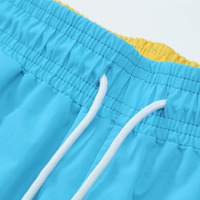 Short d'été brodé à séchage rapide pour hommes, 100% polyester, nylon, pantalon de plage de sport avec cordon de serrage, en stock