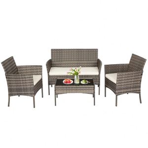 Fauteuil à bascule d'extérieur <span class=keywords><strong>en</strong></span> rotin PE personnalisable à faible MOQ, ensemble de chaises à bascule <span class=keywords><strong>en</strong></span> osier <span class=keywords><strong>pour</strong></span> véranda et jardin - Product Image 1