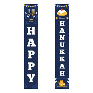 Drapeau de Hanouka en couplets lumineux, forme rectangulaire, rideau de <span class=keywords><strong>porte</strong></span> festif, décoration de fête, fond <span class=keywords><strong>photo</strong></span>, ambiance festive - Product Image 5