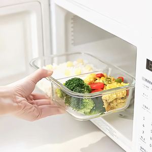 Four à micro-ondes <span class=keywords><strong>hermétique</strong></span> utilisation sûre cuisine boîte à déjeuner étanche joint <span class=keywords><strong>sous</strong></span> <span class=keywords><strong>vide</strong></span> verre conteneurs de stockage des aliments pour l'organisation de la cuisine - Product Image 2