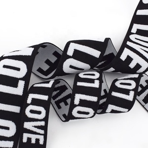 Meetee — bande <span class=keywords><strong>élastique</strong></span> Jacquard en Nylon Imitation EB019, sangles Double face en velours, Type lettres d'amour, bricolage, couture - Product Image 6