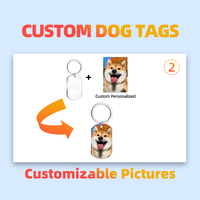 Individuelles Logo gravieren ID Dienst Identifikation Qrcode geräuscharmer Qr-Code Metallhandwerk individuelle Hundemarken für Hunde