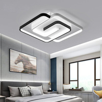 Luminaire d'intérieur Luminaire de plafond carré monté en surface Lampe de lustre moderne pour chambre à coucher balcon couloir Plafonniers LED