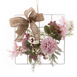 Linobi – fleurs artificielles suspendues au mur, décoration florale rose pour la maison, décoration de mariage CF01064 - Product Image 5