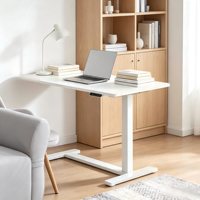 Bureau hydraulique multifonctionnel mobile, poste de travail de chevet, bureau d'ordinateur pneumatique réglable en hauteur pour usage domestique en bois