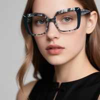 Monturas de Gafas de Acetato para Mujer, Diseño de Marco Grande, a la Moda, Populares, de Alta Calidad, Hechas a Mano en Fábrica