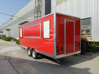 Etodevice 18 pieds Nouvelle Remorque Alimentaire Mobile pour Pizza, Café, Glaces et Hot-dogs