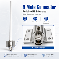 Antena de Fibra de Vidrio de Doble Banda de 9dBi, 2.4G 5.8G, Omnidireccional para Exteriores, Antena de Estación Base con Conector N-Macho para Sistemas WiFi WLAN WISP