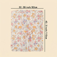 Couverture de poussette pour bébé en mousseline de coton 100% avec dentelle florale, pare-soleil pour berceau