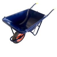 Carretilla de Acero Reforzado WB3502 con Rueda Única y Caja Profunda para Jardín, Obra y Transporte de Arena