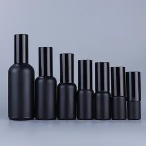20Mlブラックカバーゴールデンリッド香水バイアルシェイプガラス香水瓶女性用