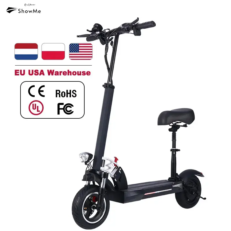 10 Inch 48V 800W Motor EU Warehouse Drop Shipping Kick Off Road Mobility Electric Scooter With Seat