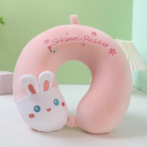 หมอนรองคอรูปตัวยูสำหรับเดินทาง ลายการ์ตูนน่ารัก นุ่มสบาย ใช้ได้กับเครื่องบิน รถไฟ รถยนต์ และสำนักงาน - Product Image 5