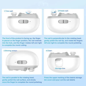 Coupe-ongles et polisseuse à ongles 2 en 1 rechargeable par USB, lime à ongles électrique automatique, coupe-ongles électrique - Product Image 4
