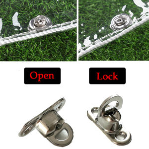 Bâche extérieure en vinyle transparent avec fermeture à glissière Patio <span class=keywords><strong>Pergola</strong></span> Bâche Rideau avec verrouillage torsadé <span class=keywords><strong>Toile</strong></span> transparente robuste - Product Image 3