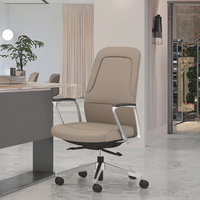Chaise de bureau de direction moderne et luxueuse avec revêtement en cuir PU durable, réglable en hauteur avec fonction de verrouillage et d'inclinaison