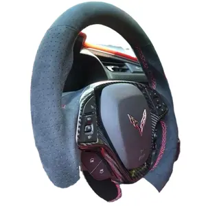 Corvette C7 Steering wheel cover Dry Carbon Fiber