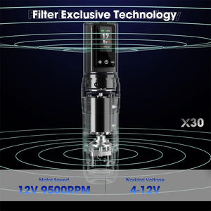 מסנן x30 אלחוטי קעקוע מכונת עט 1 סוללה נוספת 4-12v הוביל תצוגה 2.0-4.2 מ "מ עבור אמני קעקוע מקצועיים - Product Image 5