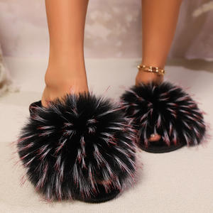 Pantuflas de Felpa de Moda para Otoño e Invierno, Estilo Informal, para Comercio Exterior - Product Image 2