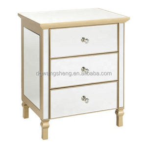 <strong>High</strong> Quality Stainless Steel Furniture Mirrored Nightstand <strong>Bedside</strong> <strong>Table</strong> - Product Image 2