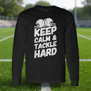 T-shirt à manches longues Keep Calm And Tackle Hard Football - Product Image 3