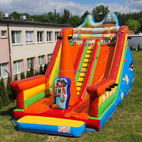 Château gonflable à double toboggan Castillo Inflable Dmuchaniec pour fille et garçon