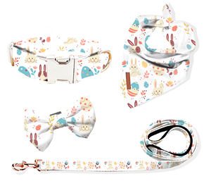 Yastıklı siyah naylon köpek koşum amerikan bayrağı tarzı yelek Metal zincir Glow hayvan desen köpek elbise ile yürüyüş için - Product Image 5