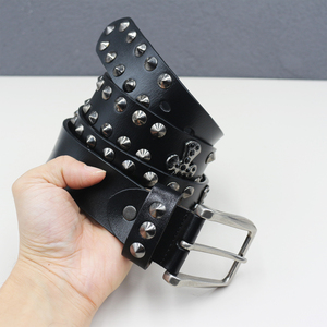 スターホローアクセサリーエレメントレトロメンズリベットベルト本革ベルトヒップホップロックパンクY2Kスタイルジーンズレディースベルト - Product Image 5