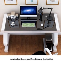 Bureau d'ordinateur en verre noir durable de haute qualité, grande surface, table de jeu pour plusieurs moniteurs, configuration de jeu