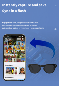 Lunettes Intelligentes V03 T6 Bluetooth Audio avec Caméra, Prise en Charge Wi-Fi, Traduction, Stabilisation d'Image, Mémoire 16 Go et IA <span class=keywords><strong>ChatGPT</strong></span> - Product Image 3