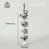 Porte-clés en peluche crocheté fait main jouets Mini porte-clés cadeau bricolage décoration fil sac pendentif cochon noir canard breloque cordes porte-clés