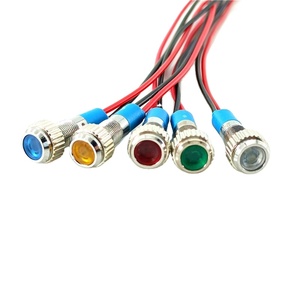 Kim loại IP65 không thấm nước Nút chỉ số ánh sáng với màu xanh LED 6/8/10/12 mét lỗ kích thước vít thiết bị đầu cuối kết nối - Product Image 1