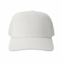 Casquette de baseball structurée à profil haut avec logo brodé personnalisé, perforations laser, découpe laser, respirante, pour sports de plein air